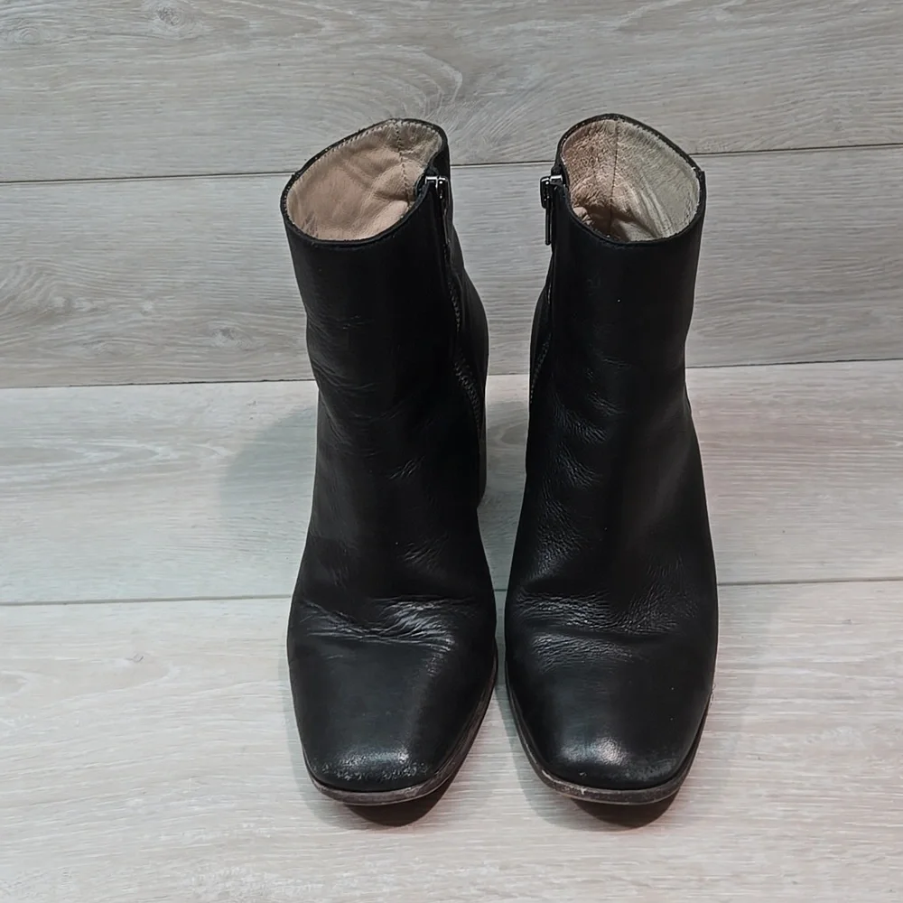 Madewell Women Greer MA534 Ankle Leather Heels Boots shoes sz 7.5